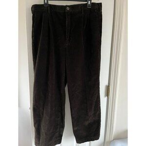 Vtg 1990's SALUTE Oleg Cassini Brown Thick Corduroy Men's Pants 38